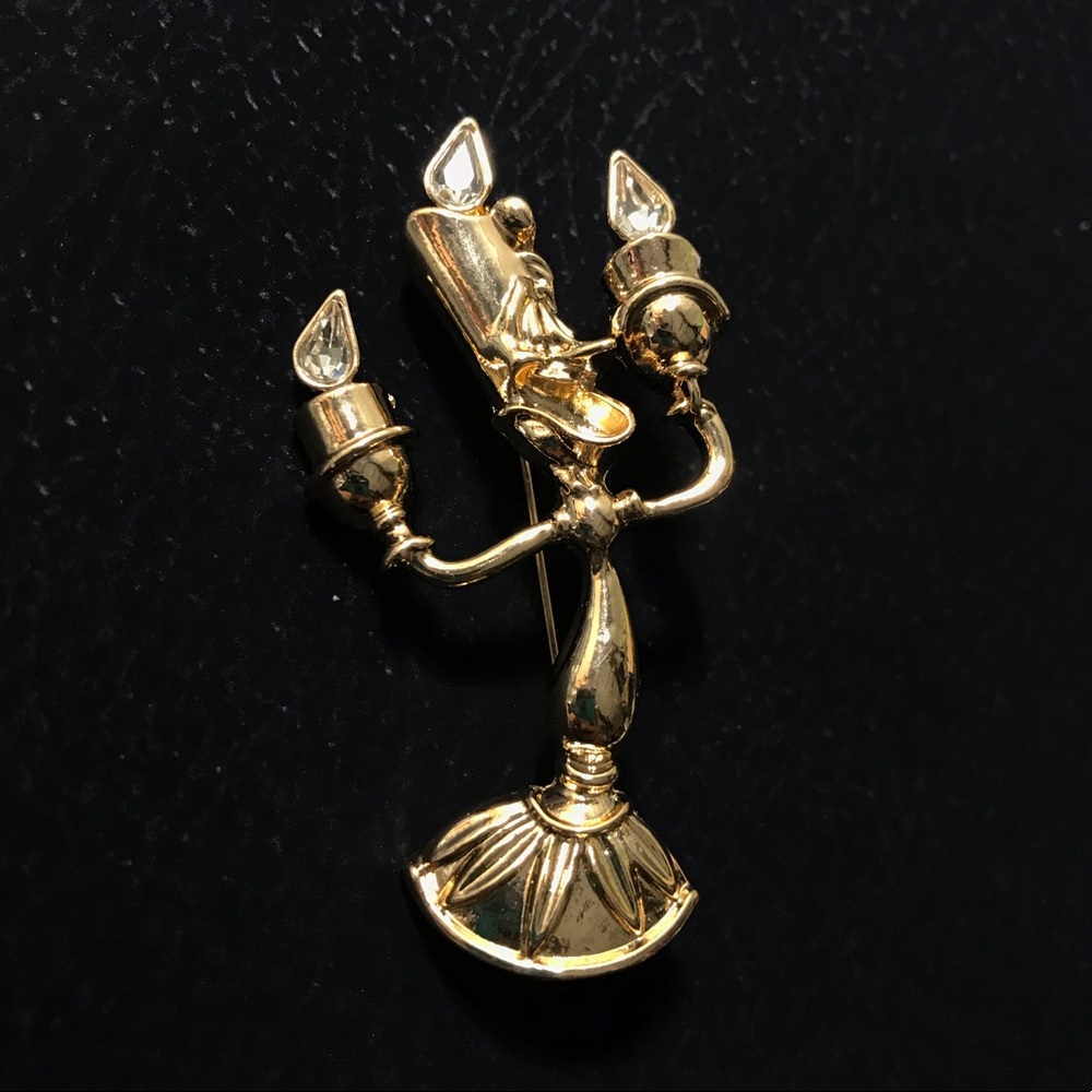 Goldtone Lumiere brooch beauty and beast character - Picture 5 of 12